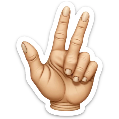 Let it be the hand showing the vulgar finger but down sticker
