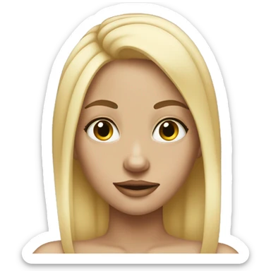 Blonde hair girl with nose piercing sticker
