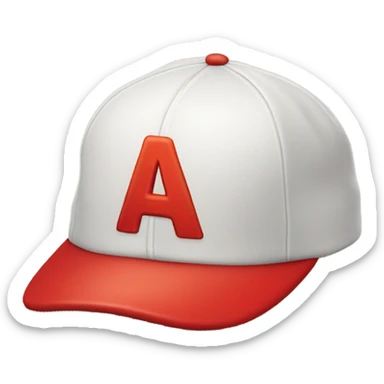 red baseball cap sticker