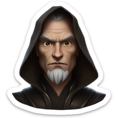 hyperrealist sith jedi in world of warcraft sticker