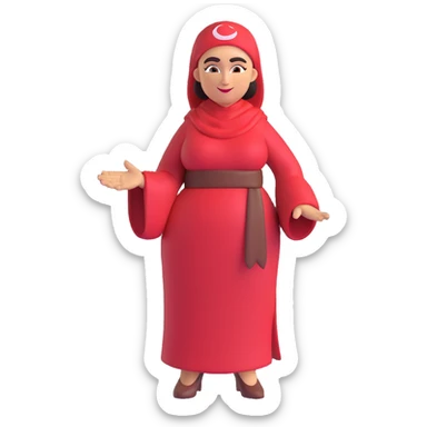 fun, sassy Turkish aunt (teyze) saying 'slay' sticker