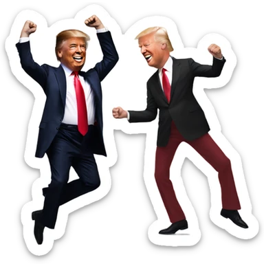 Dancing Trump and Elon sticker
