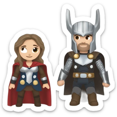 Thor et Jane Foster s'embrassent sticker