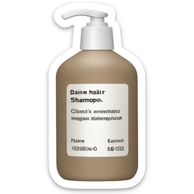 hair shampoo bottle beige Davine’s sticker