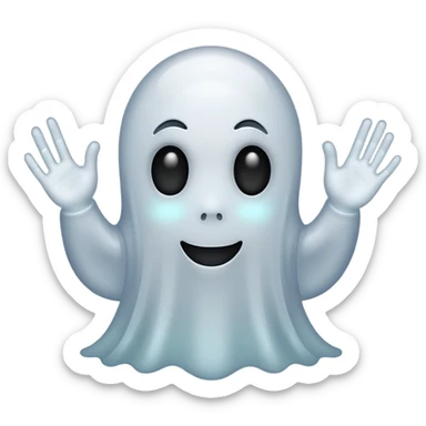 Manos de Emoji de fantasma  sticker