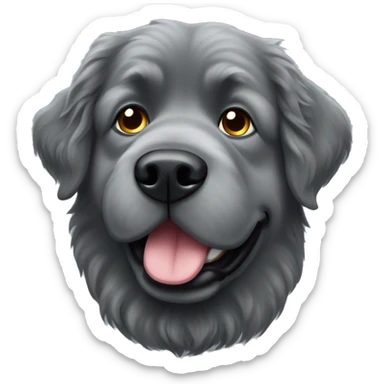 Grey Newfoundland dog sticker