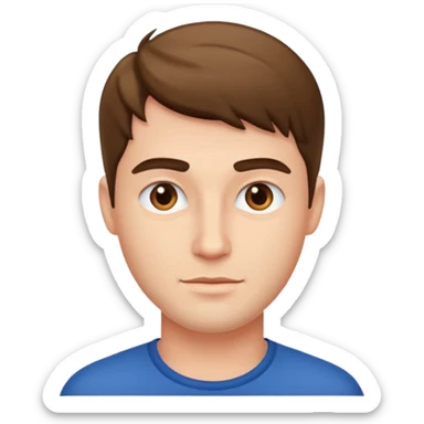 un bel homme vu de trois quart sticker