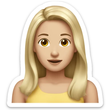 Sisters one brunette and blonde Caucasian  sticker