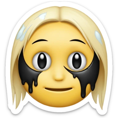 Emo emoji smiley face sticker