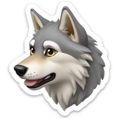 Sept loups un très grand un grand deux petits et les autres moyens sticker