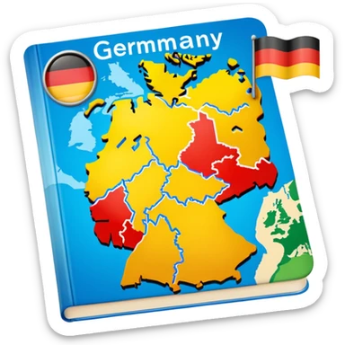 a school textbook with a fragment of Germany on the cover sticker