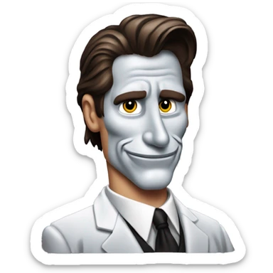 Patrick Bateman Christian bale Donald Duck cartoon sticker