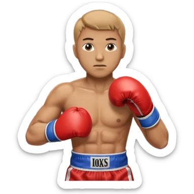 guy workout boxing  sticker