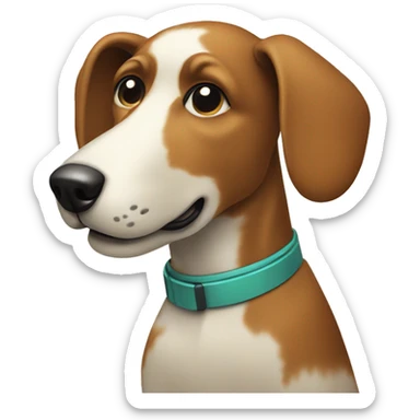 Retro computer graphics dog sticker