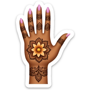 Henna hand sticker