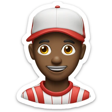  clown wearing plain red baseball cap sticker