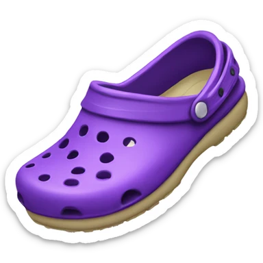 purple crocs shoe sticker