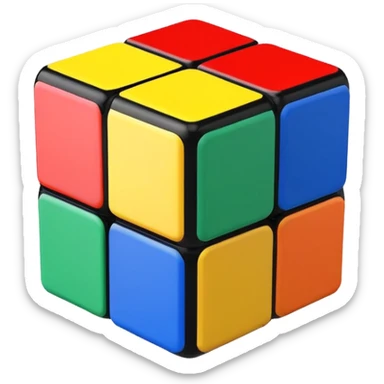 a 3×3 rubik's cube sticker
