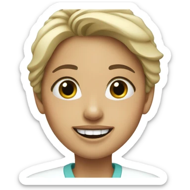 girl dentist sticker