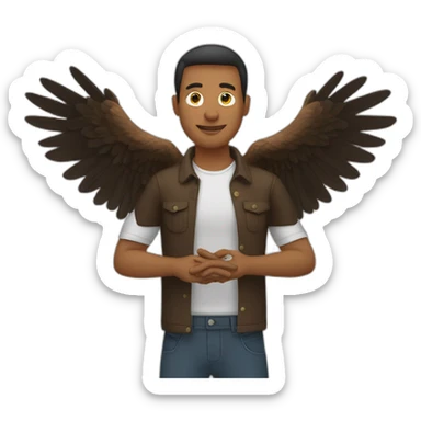 Making an eagle with 2 hands sticker