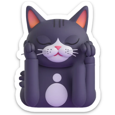 sleepy cat sticker