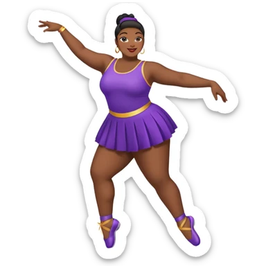 Black Plus size dancer sticker