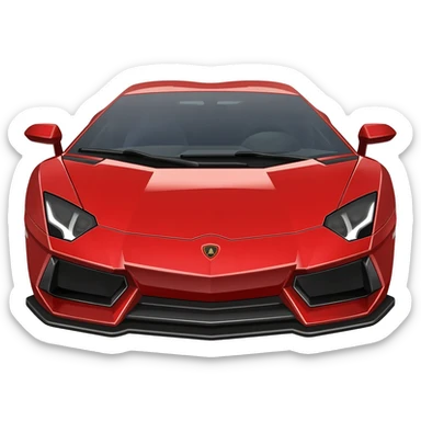 Lamborghini in red color sticker
