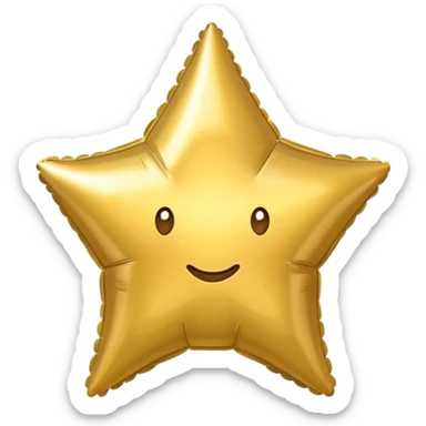 ballon gold star sticker