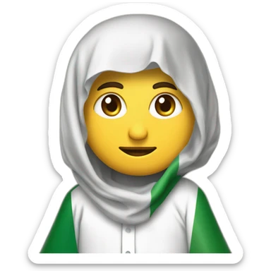 Musulman qui tient le drapeau de la palestine sticker