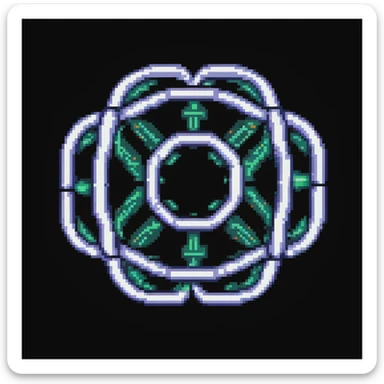digital data, flowing within a superconductor, digital schema, biomata, sekgen, cyac, traxus, NuCal, vibrant shocking energetic transmission. generator core. bi-axial. neutronic. biomechanical. cyber-electronic sticker