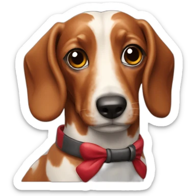 arlequin sausage dog sticker