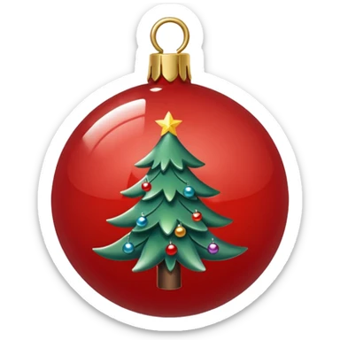 Christmas tree ball sticker