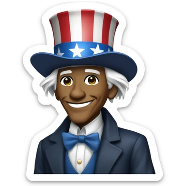 Barack Obama dressed as Uncle Sam  sticker