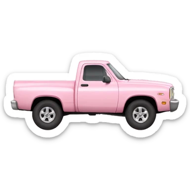 light pink pickup truck sticker