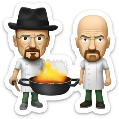 Walter white and Jessie pinkman cooking sticker