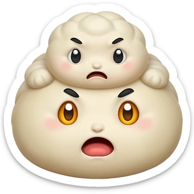 Little dumplings in fear sticker