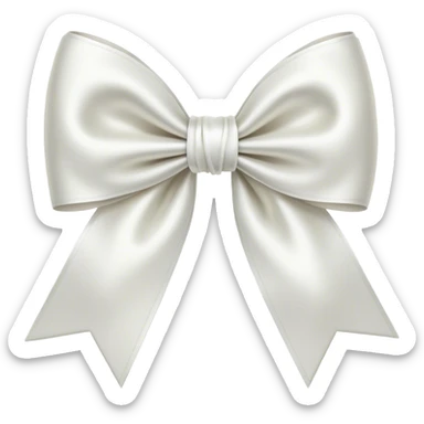 white bow sticker