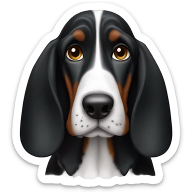 black basset hound sticker