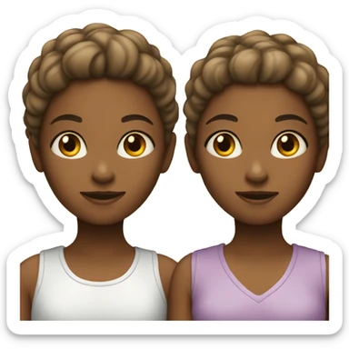 Two girls together  sticker