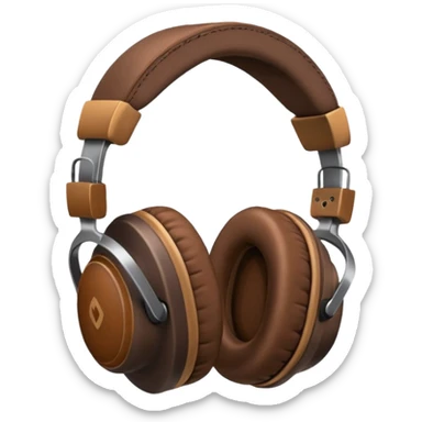 Brown headphones sticker