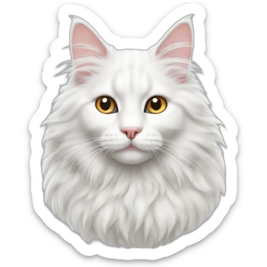 Fluffy cat turkish van sticker