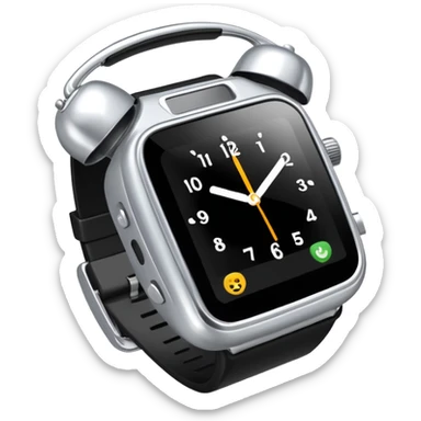 telephone positioned directly under a wristwatch sticker