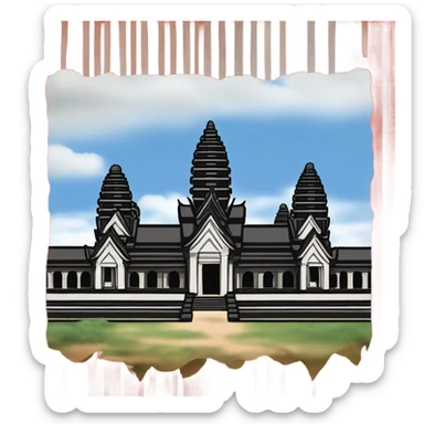 Cambodin flag sticker
