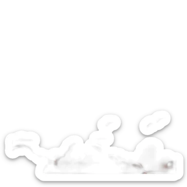 orange sunset with white clouds sticker