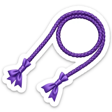 Purple BDSM whip with bow on it sticker