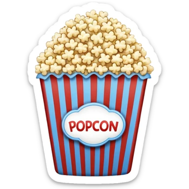 Popcorn blue sticker