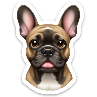 brindle French bulldog  sticker