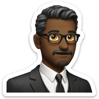 portrait of a stylish man sticker