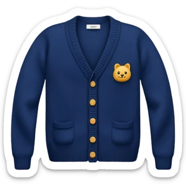 navy cardigan sticker