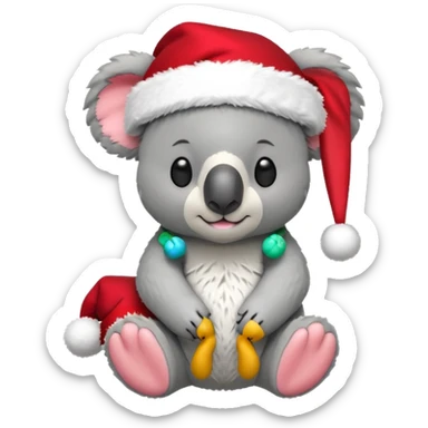 Koala with santa and tonies set sticker